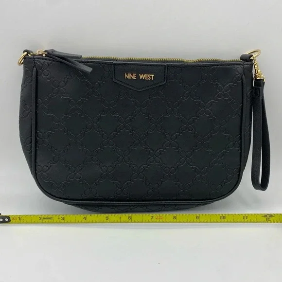 Nine West Black Gold Hardware Wristlet Travel Pouch - Picture 4 of 4